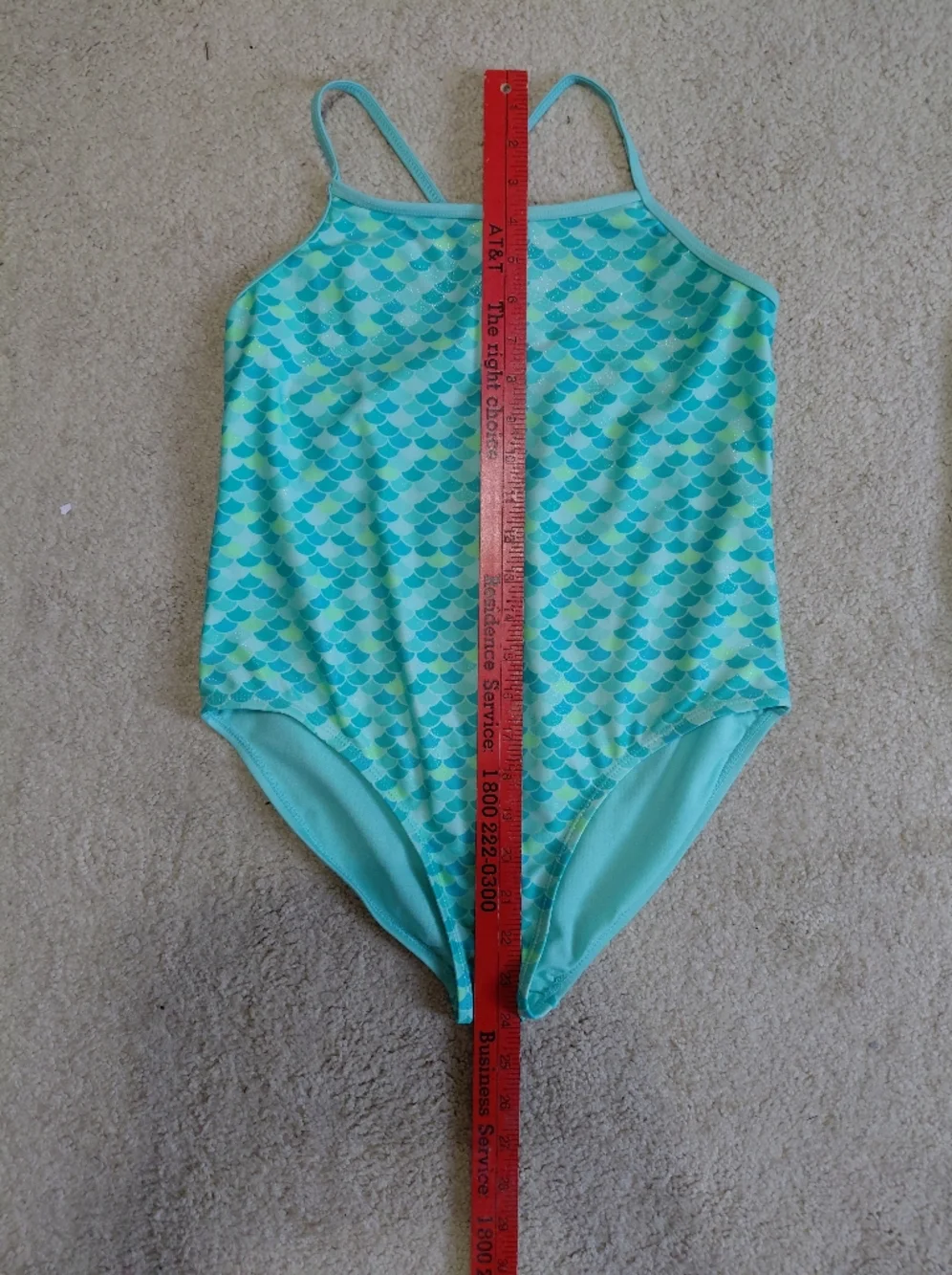 Mermaid Aqua Blue Girls' Swimsuit